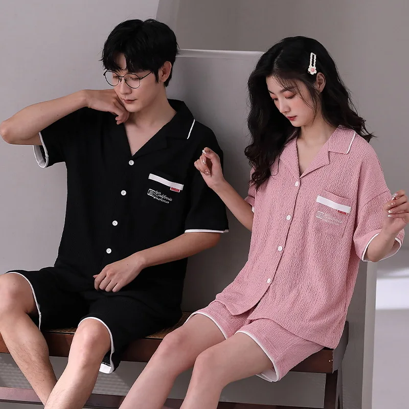 New 3XL Fashion Pajama for Couple Summer Soft Cotton Kimono