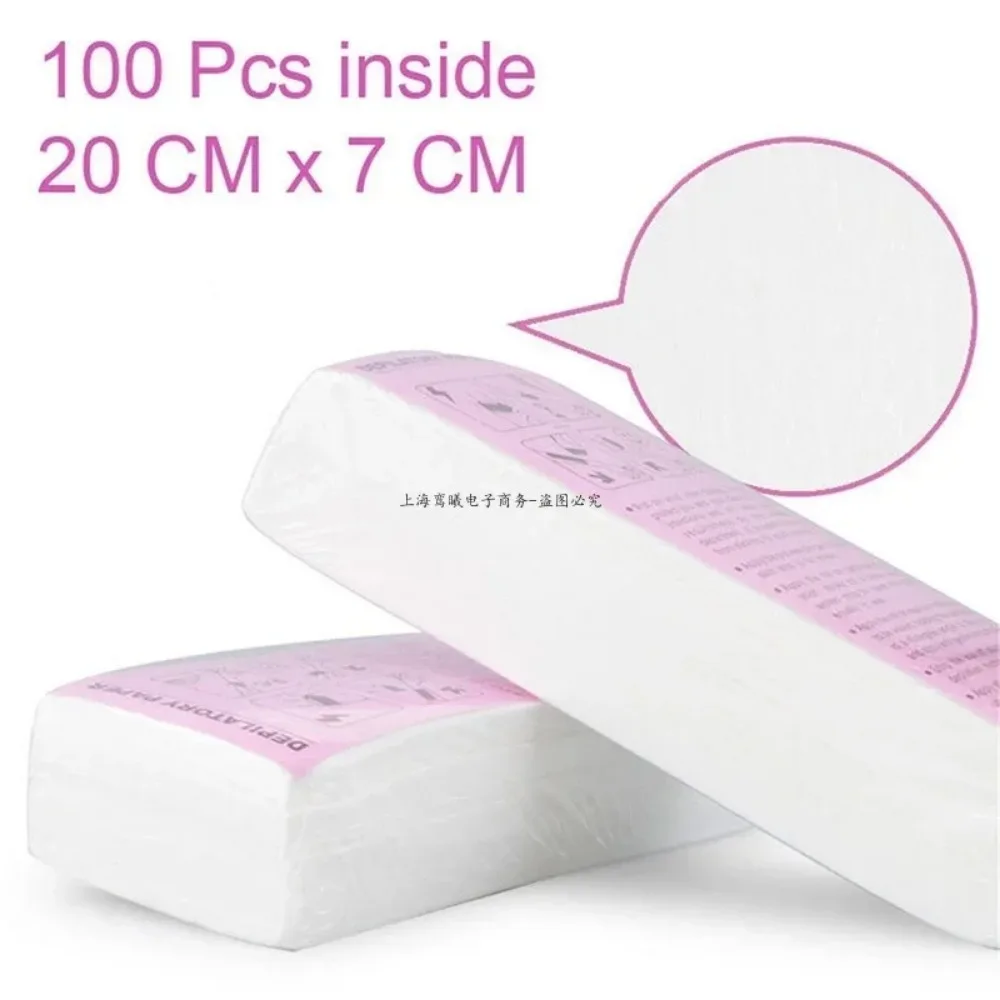 New 100sheets Removal Nonwoven Body Cloth Hair Remove Wax Paper Rolls High Quality Hair Removal Epilator Wax Strip Paper 2
