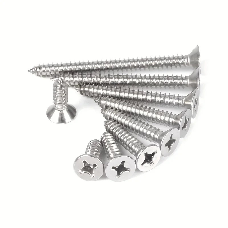 M4 stainless steel cross countersunk head self tapping screw set flat head cross