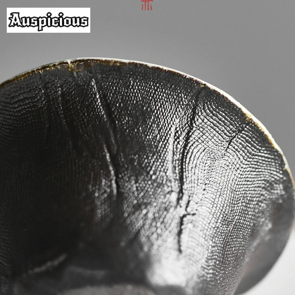 100ml Japanese Weaving Coarse Pottery Gaiwan Creative Black Tea Tureen Tea Maker Cover Bowl Handmade Drinkware Collection Gift