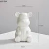 Creative Bear Ceramic Vase Dining Table Ornament Flower Arrangement Utensils Hydroponic Vase Living Room Aesthetic Decoration 5