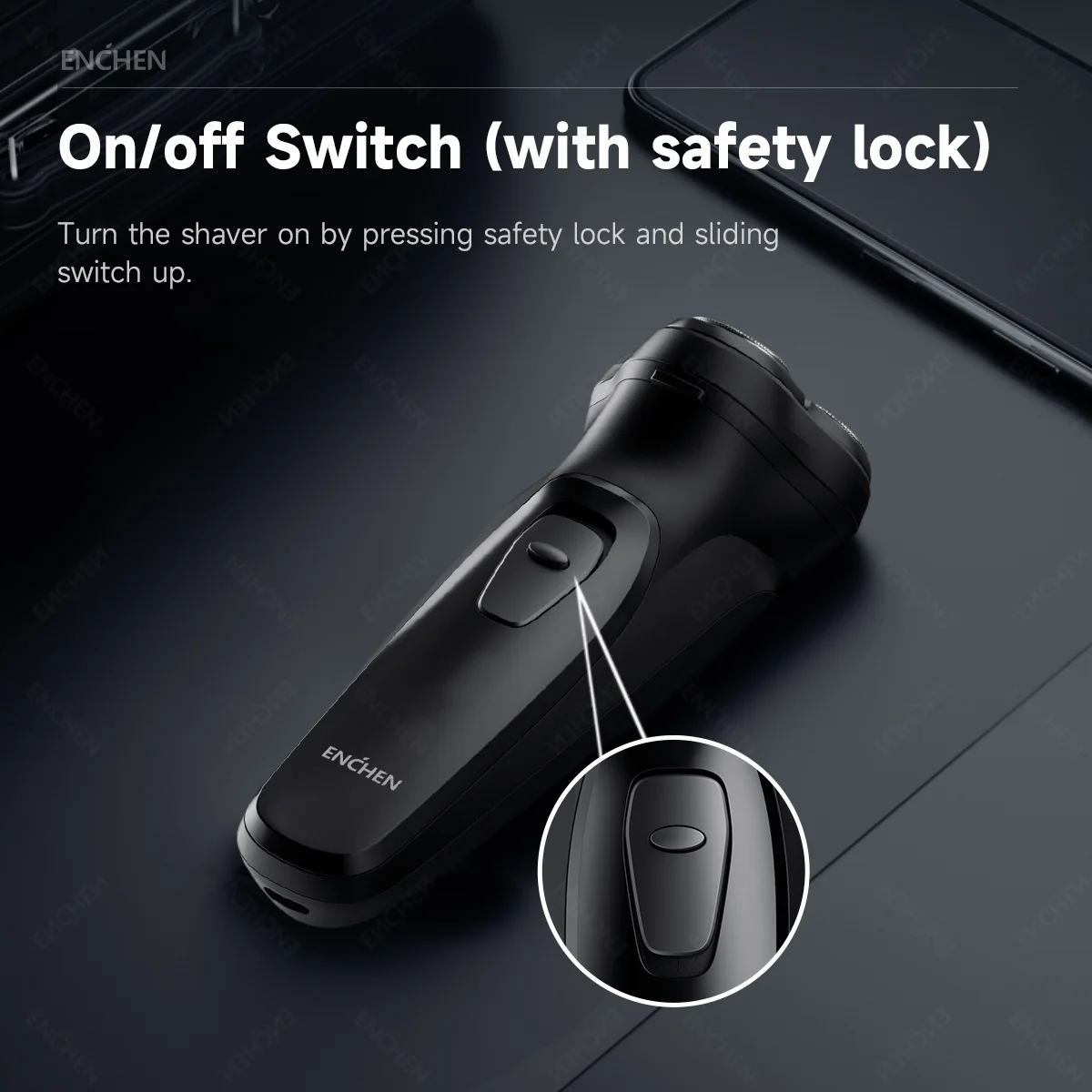 Electrical Rotary Shaver for Men 3D Floating Blade Washable Type-C USB Rechargeable