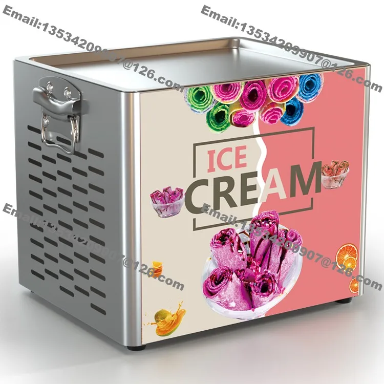 Small Home Party 110v 220v Electric Thai Fried Yogurt Ice Cream Roll Maker Machine 2