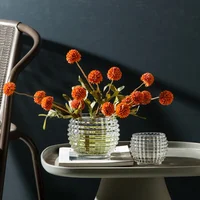 Modern Minimalist Crystal Small Vase Living Room Mini Transparent Glass Ball Flower Arrangement Hydroponic Desktop Decoration 2