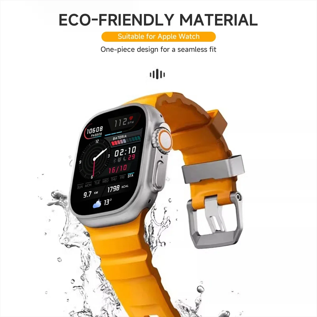 Fluorescent Silicone Sport Band Bracelet
