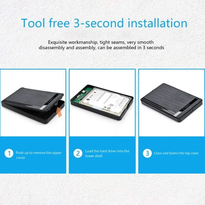 SSD ̽-Ʈ PC  USB3.0 ϵ ũ  Ŭ ڽ 2.5 ġ - SSD ܺ  2.5 HDD ڽ