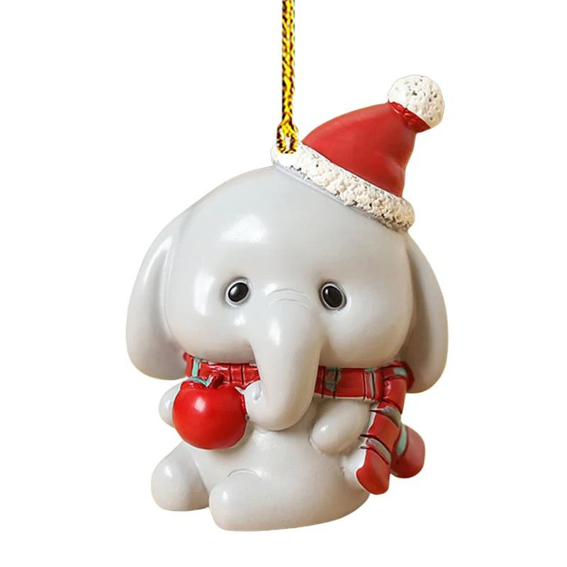 thumbnail image 1 of Colgantes de acrílico para decoración de árbol de Navidad, sombreros de Papá Noel, adornos colgantes para coche, accesorios para fiesta de navidad, regalos, 1 of 5