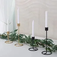 Metal Candle Holder Single Head Iron Art Candlestick Creative Dining Table Decoration Wedding Romantic Candlestick 1