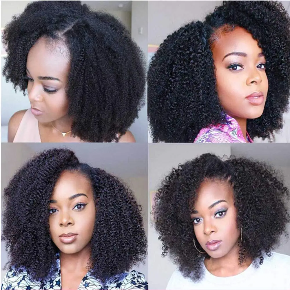 Human Hair Lace Closure Afro Kinky Curly Top Lace Closure 4X4 Top Closures Pre-plucked with Baby Hair Free Part