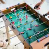 Wooden Foosball Table with Ball Tabletop Football Soccer Game for Outdoor 4