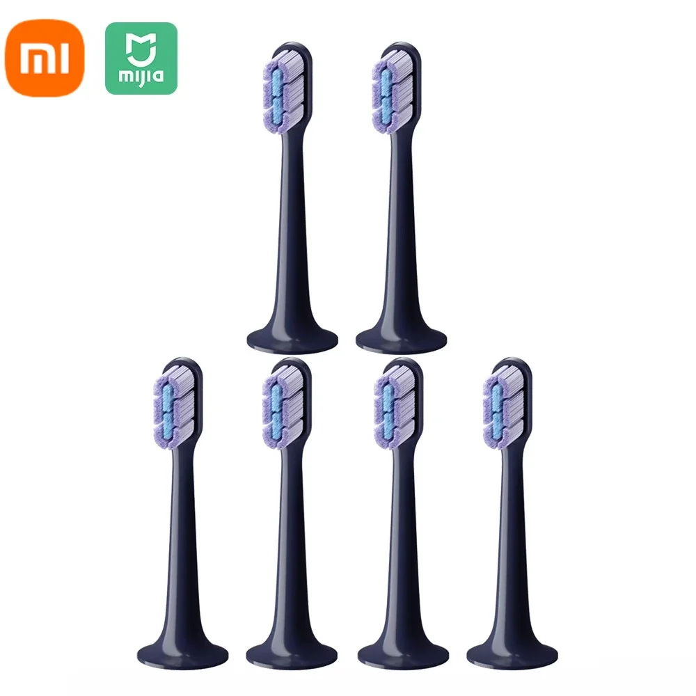 원래 Mijia 칫솔 헤드 T700 2/4/6/8Pcs 소닉 전동 칫솔 방수 소프트 건강 교체 소프트 브리스톨 Mijia