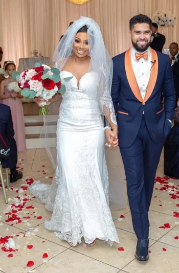 Wedding Groom Blue Men Suits Orange Shawl Lapel Custom Made Prom Wedding Blazer Terno Masculino Slim Fit 2 Pcs Jacket+Pants