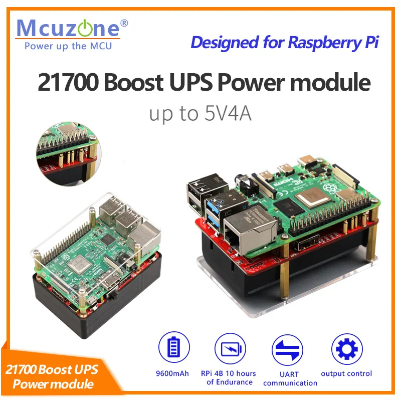 Carregar e Impulsionar o Powerbank 5v 2a 5v 4a Saída de Controle Duplo Comunicação Uart Framboesa pi 4b 5v3a Jetson Ups Nvidia 21700