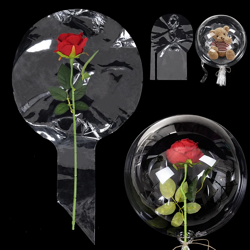 3PCS Wide Neck Transparent Bobo Bubble Ball Valentine