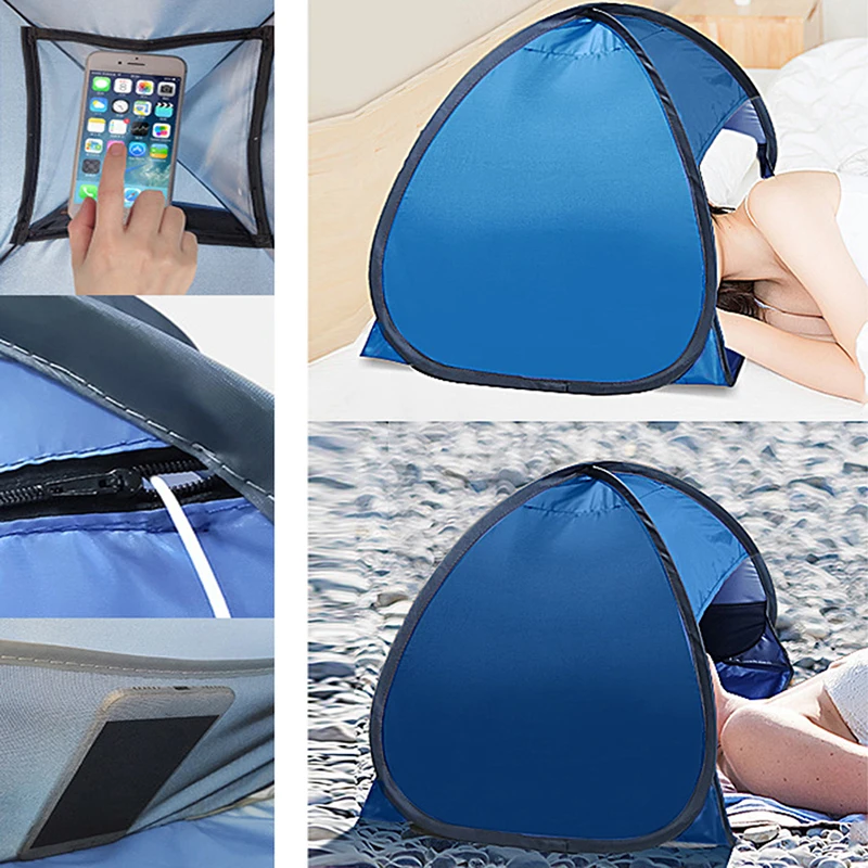 

Beach Tent Sun Portable Overhead Tent Windproof Lightweight Automatic Open Mini
