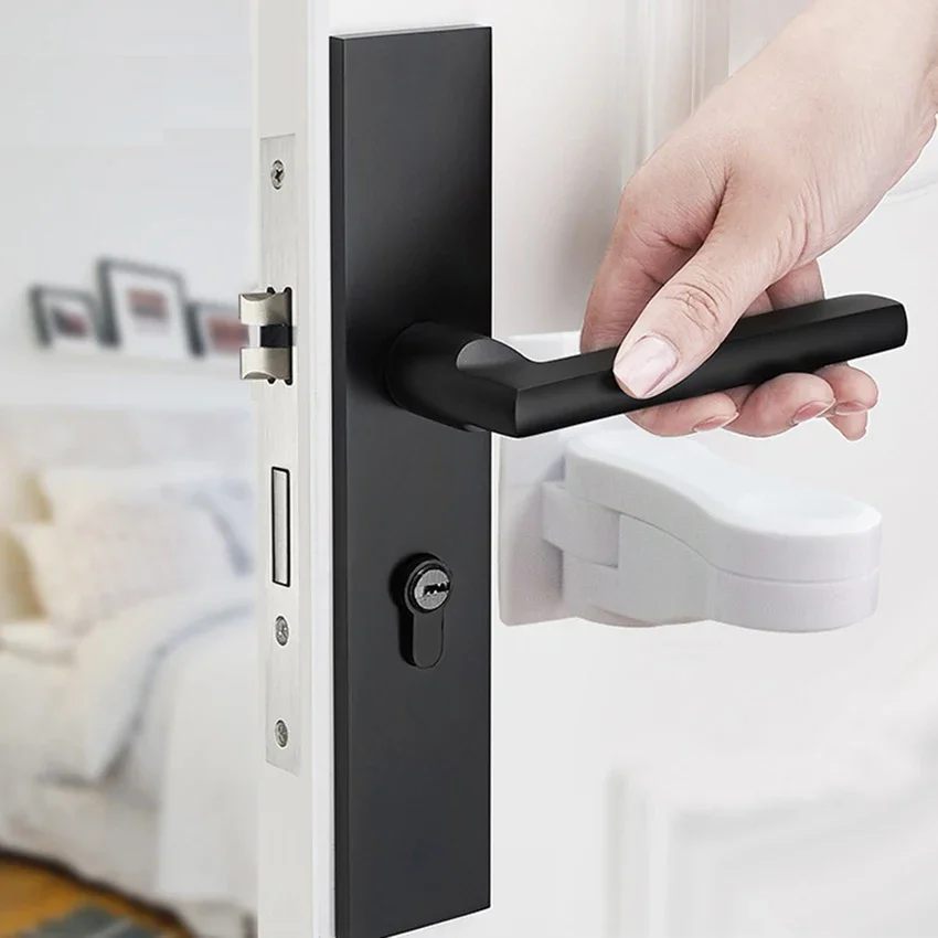 Plastic Child Security Lock Door Lever Lock Window Door Sash Safety Protect Locks for Prevent Children Open Window