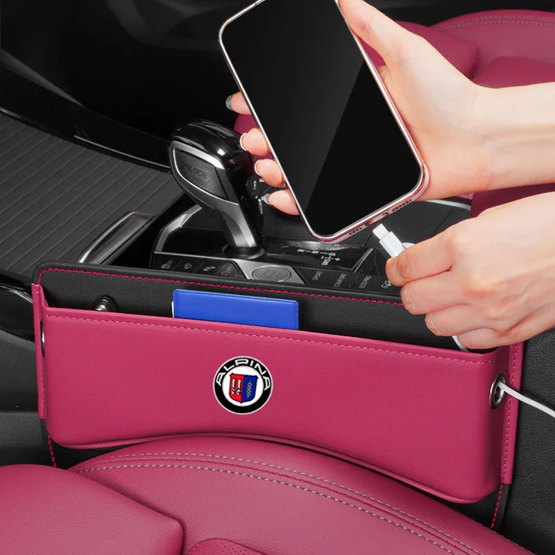 Car Seat Manager Storage Box Leather Car Accessories For Alpina B3 B4 B5 B7 B8 D3 D4 D5 D8 XD3 XD4 XB7