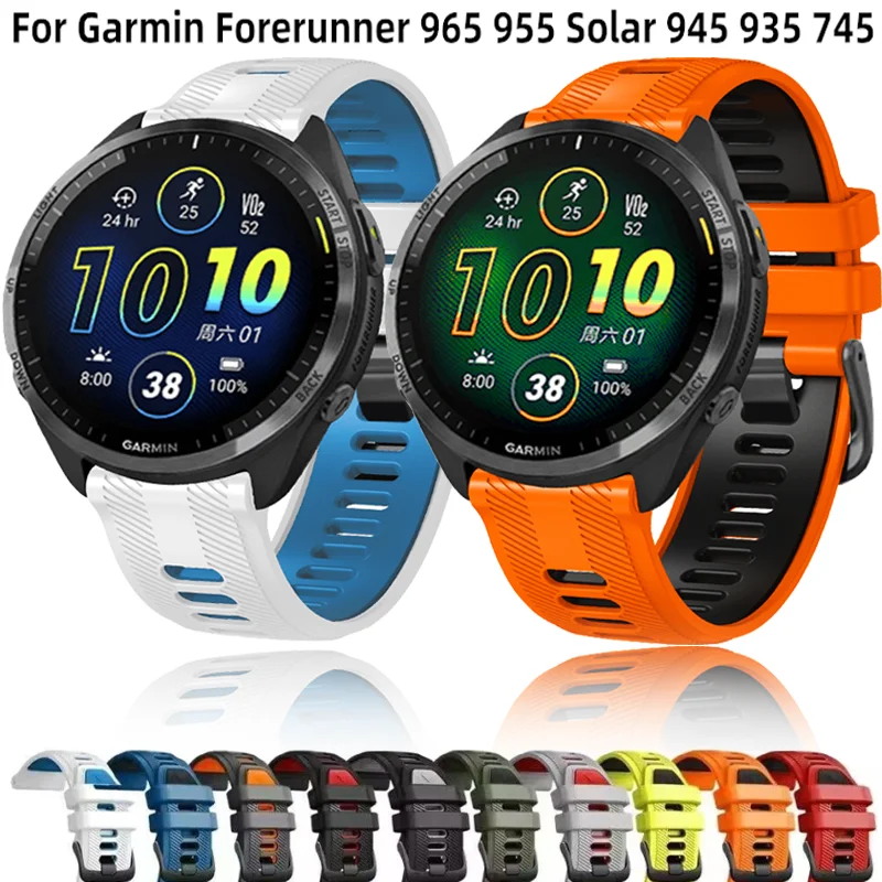 

Sport Silicone Strap for Garmin Forerunner 965 Band Wristband for Forerunner 955 Solar 945 LTE 745 935 Watchband Accessories