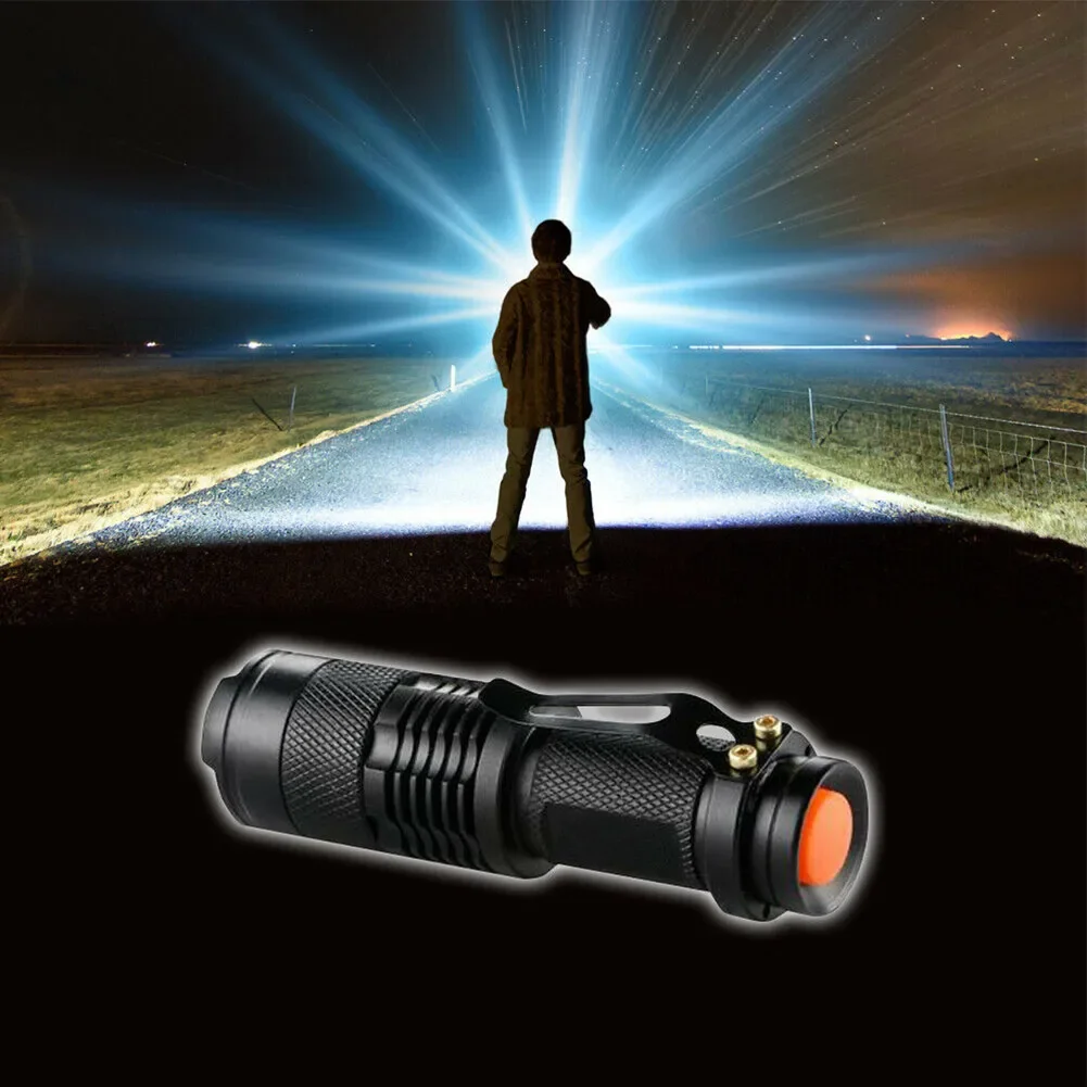 Waterproof Tactical Flashlights 1x Portable LED Camping Lamps 3-Mode