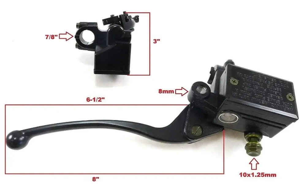 Motorcycle Front Brake Master Cylinder For 7/8" Handlebar For Honda CM400 CM450 CX500 CB350 CB400 CB650 CB750 Brake Cylinder