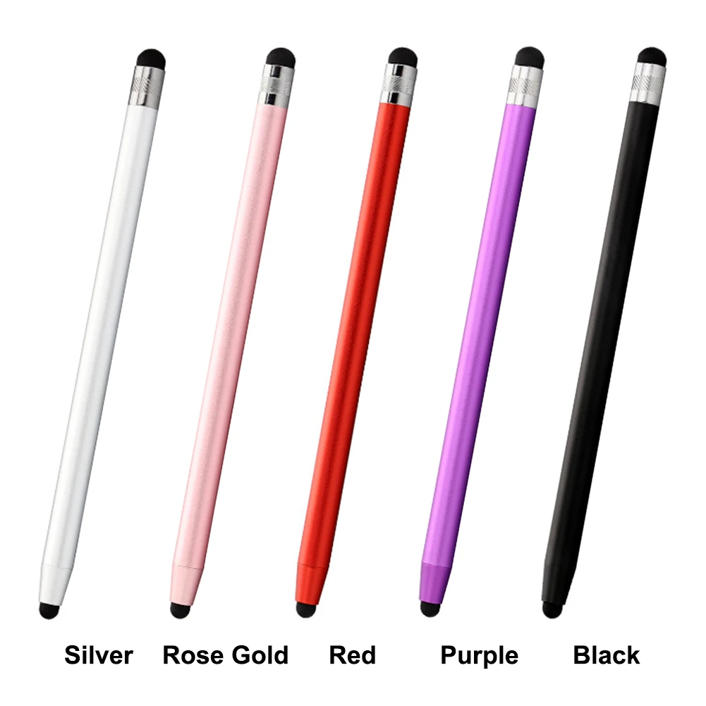 Tablet Touch Screen Pen Touch Screen Capacitive Stylus Pen 2 in 1 Rubber Tips Capacitive Stylus for Phone Tablet
