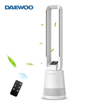 Daewoo 가정용 무소음 공기 정화 수직 지능형 리모컨 전기 선풍기, 블레이드리스 선풍기, 블레이드리스 선풍기 220V