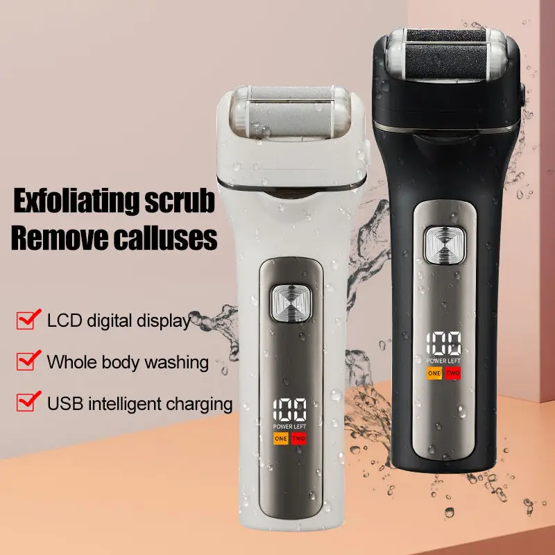 Electric Digital Household Washing Pedicure Foot Skin Callus Tool Set 3