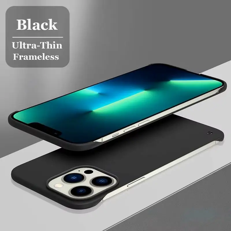 Ultra Thin Frameless Hard PC Case iPhone 15 14 13 12 Mini 11 Pro Max X XR XS SE 7 8 Plus Shockproof Cover iphone case phone case phone protector cover