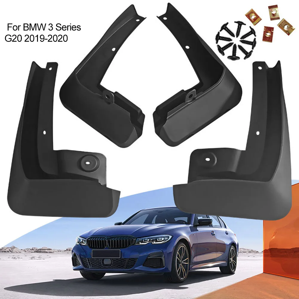 

For BMW 3 Series G20 2019-2020 ABS Plastic Black Mud Flaps Splash Guards Mudguards Front Rear Accessories For Vehicles