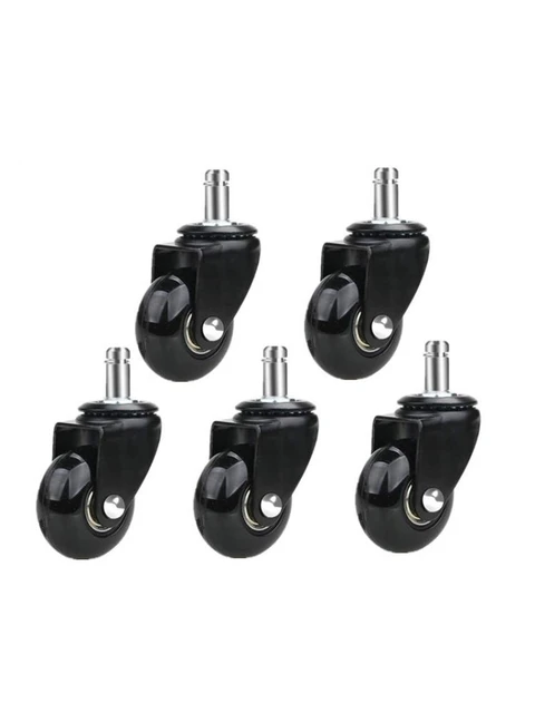 Herrajes de ruedas de muebles de goma  Sillas de oficina de ruedas de goma-5  piezas 3 Universal Mute - Aliexpress