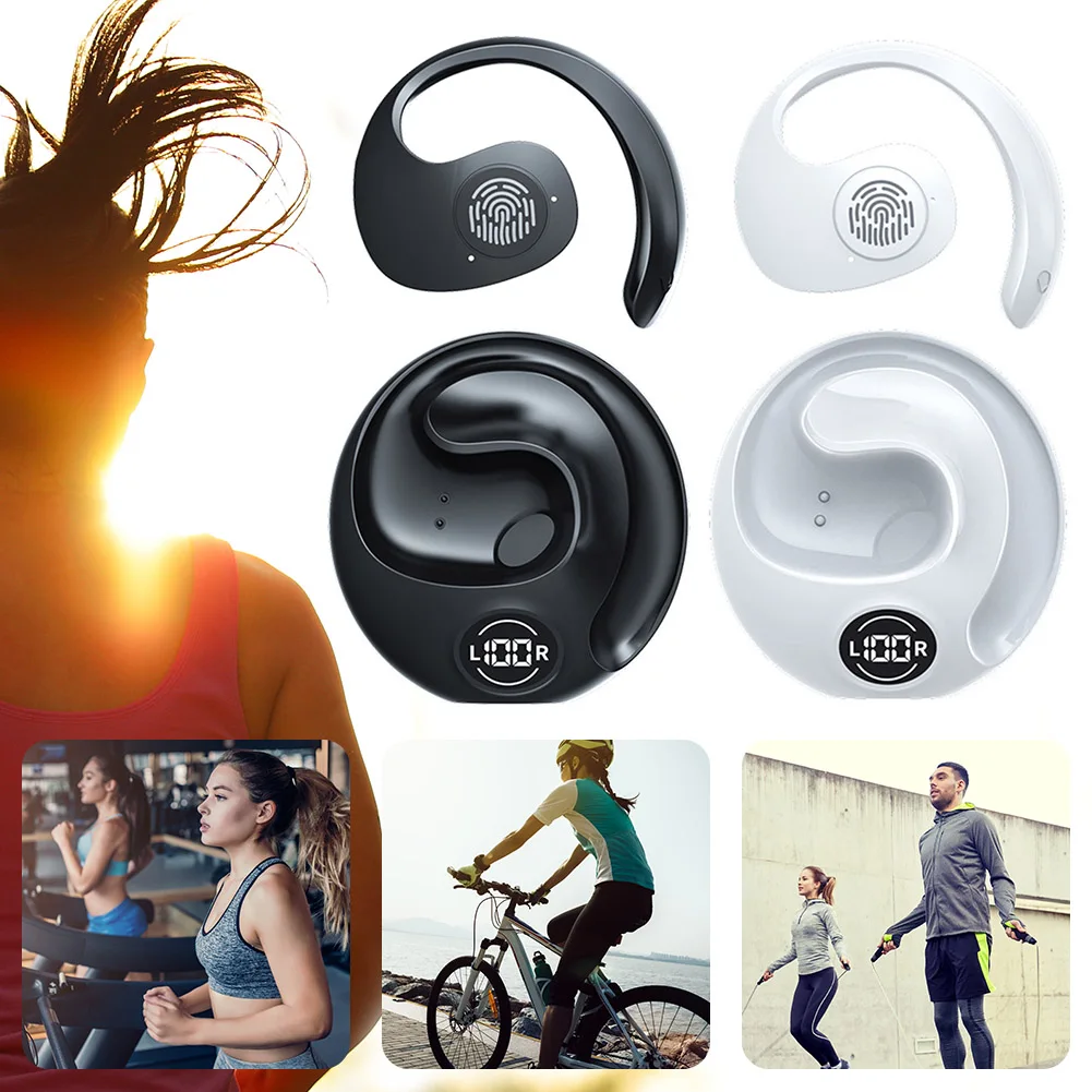 마이크 포함 무선 헤드폰, 블루투스 호환, 5.3 오픈 이어, OWS 이어버드, 휴대용 HIFI 헤드폰, 달리기 운동 스포츠용