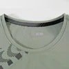 Men Quick Dry Shirts O Neck Fashion Print Nylon Fitness Training Breathable Short Sleeves Summer Running Causal Workout Tees 5