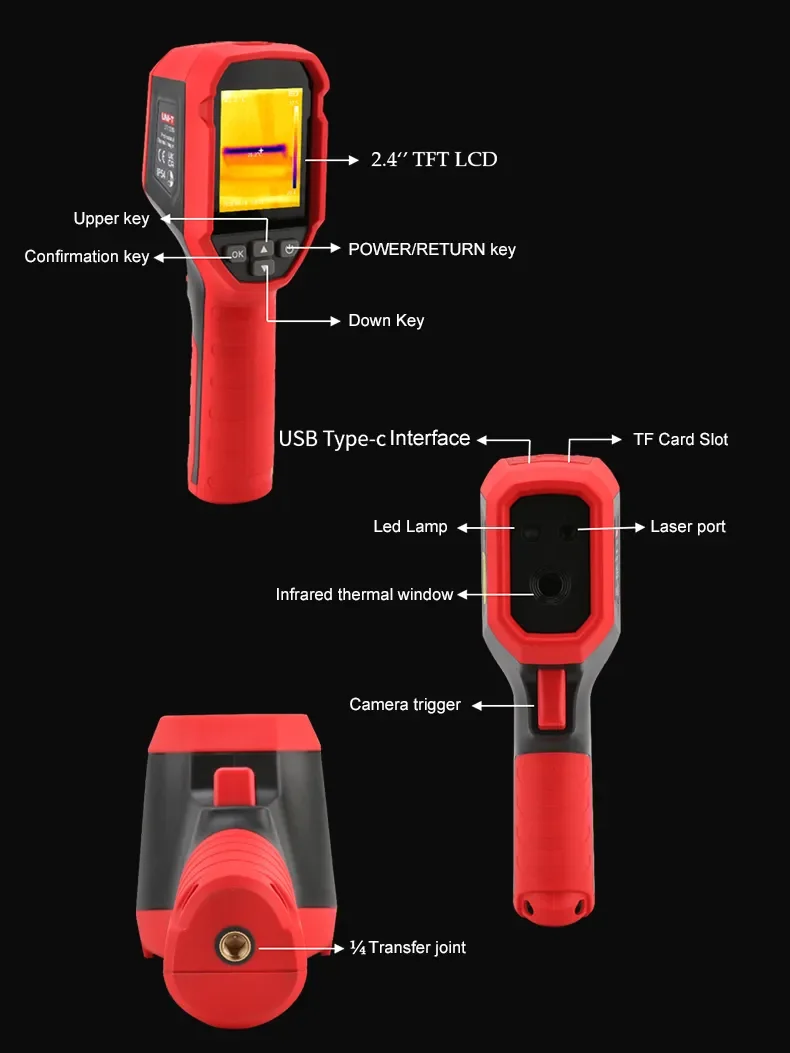 UNI-T Infrared Thermal Imager UTi120S PCB Circuit Industrial Testing Floor Heating Tube Testing original genuine Thermal camera