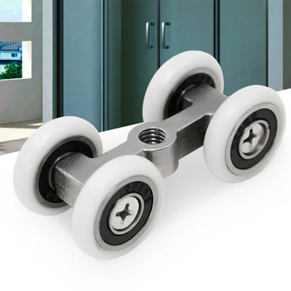 Sliding Door Roller Load Bearing Hanging Wheels Shower Glass Door Roller Bathroom Cabinet Runners Wheels Pulleys Home Hardware