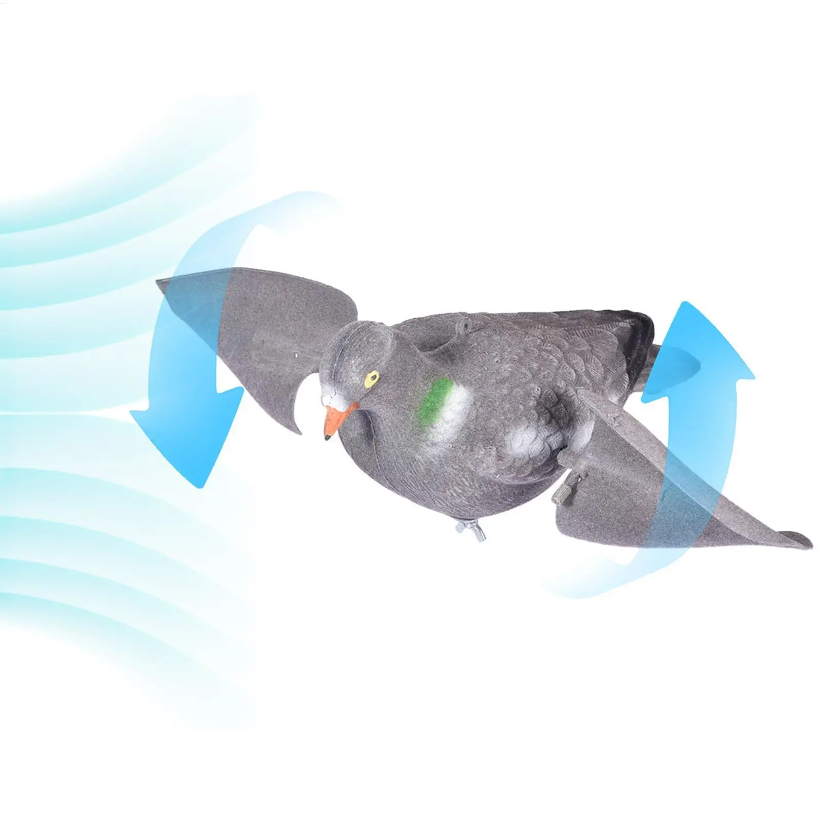 Leurre pigeon à ailes mobiles - Appât de chasse simulation mouvement - Décor jardin extérieur
