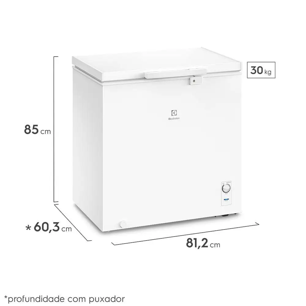 Freezer Electrolux Horizontal 198L Cycle Defrost Função Turbo Freezer HE200 4