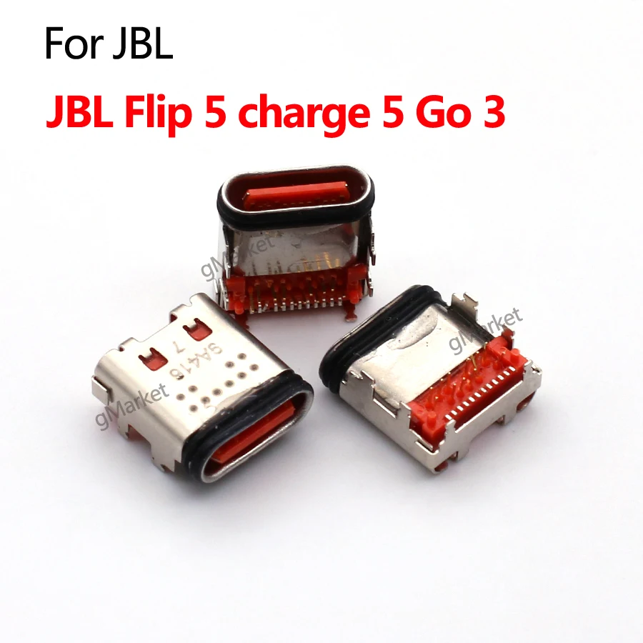 2pcs New Female USB Type C Micro USB Charging Port Jack Socket Connector For JBL Flip 5 charge 5 Go 3 Bluetooth Speaker