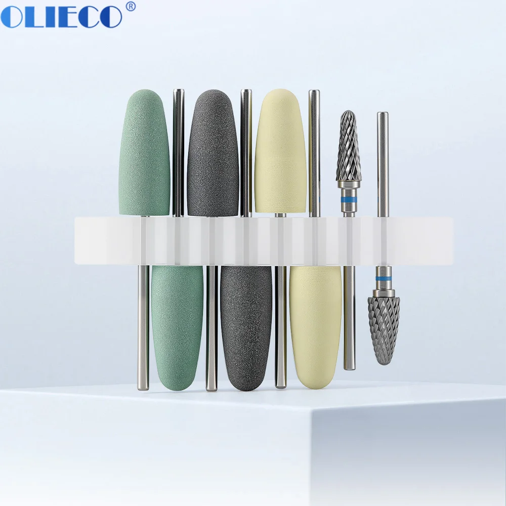 Olieco 8 pièces/Kit Kit de polissage acrylique à Base de résine dentaire 6 pièces polisseuse en Silicone + 2 pièces polisseuse en carbure de tungstène