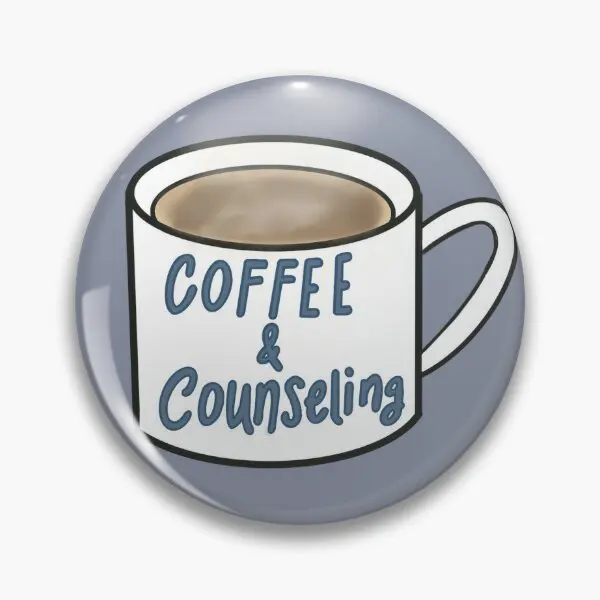 

Coffee Counseling Soft Button Pin Creative Jewelry Clothes Lapel Pin Decor Hat Fashion Women Lover Badge Funny Cartoon Metal