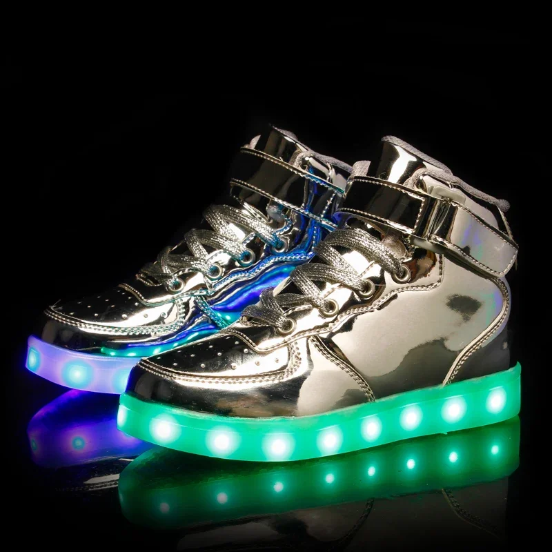 Adult&Kids Light Up Shoes Light USB Charging Loop Fashion Sports Dancing Sneakers Luminous Sole for Women&Men Led Shoes 3