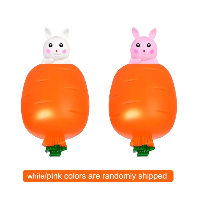 Funny Carrot Bunny Squeeze Toy Easter Boy Girl Gift Kids Birthday Favors School Gift Happy Easter Party Home Decoration Supplies