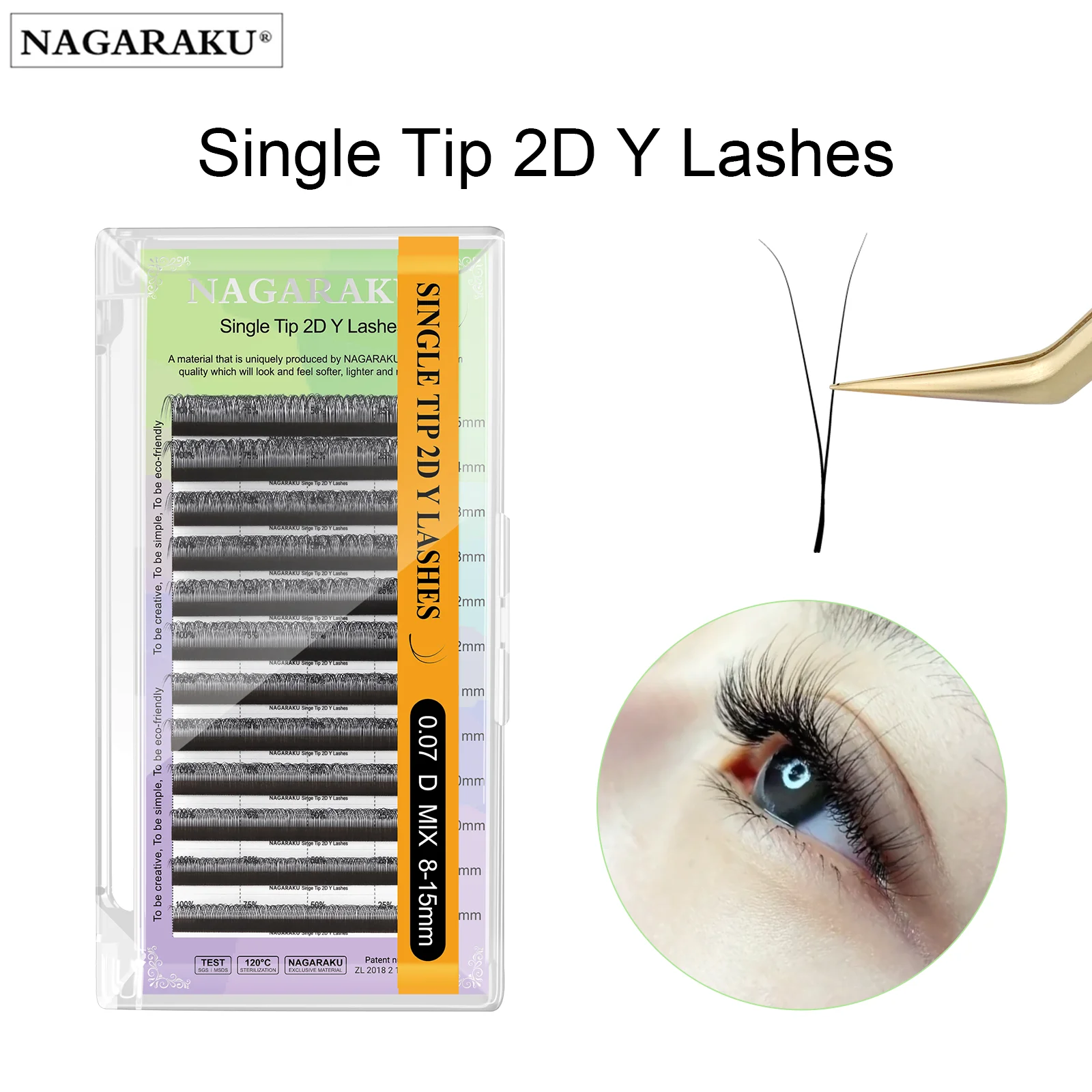 2D Y Lashes Brown YY Shape Triple Tips Flying YY Hand Woven Premium Soft Natural Eyelashes Extension Supplies Makeup eyelash extension eyelash extensions eyelash extension lashes fake eyelashes false eyelashes eyelash makeup tools