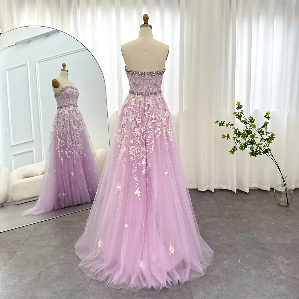 S0e3f634762ec433ca3b3916059410233H Luxury Dubai Olive Green Evening Dresses for Women Wedding Party Elegant Arab Strapless Long Formal Prom Gowns Mallzona