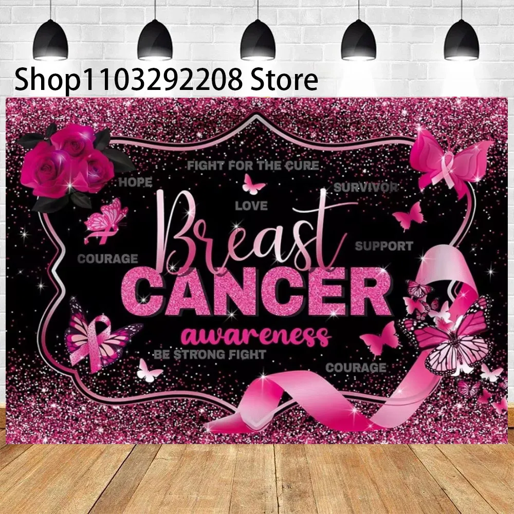 thumbnail image 1 of Cinta rosa Mariposa Amor Esperanza Apoyo Coraje Tema Octubre Concientización sobre el cáncer de mama Actividades benéficas Fiesta para mujeres Accesorios, 1 of 5