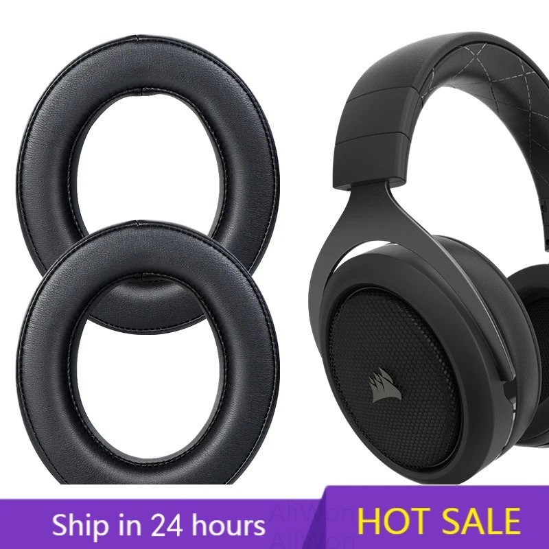 

Replacement Earpads for CORSAIR HS50 HS60 HS70 Pro Bluetooth Headset Gamer Headphones Leather Sleeve Headband Earmuff Cover