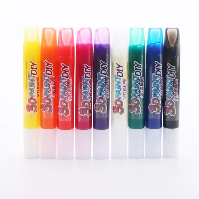 3D Magic Gum Paint Pen Polfes Természetesen Levegőn Szárított Gyermekek Diy Ablak Ólomüvegfestékek Kristályablak-Matricák Készítéséhez - Image 3