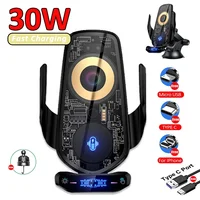 30W Magnetic Wireless Car Charger Wireless Charger For iPhone 15 14 13 12  Xiaomi Samsung Car Phone Holder Fast Charging Station