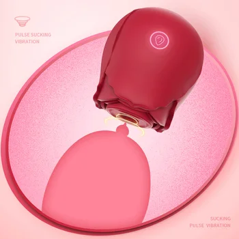 Rose Vibrator Sucking Tongue Licking Clitoral Vaginal Stimulator Massage Clit Nipper Sucker Women Masturbator Sex Toys For Adult 6