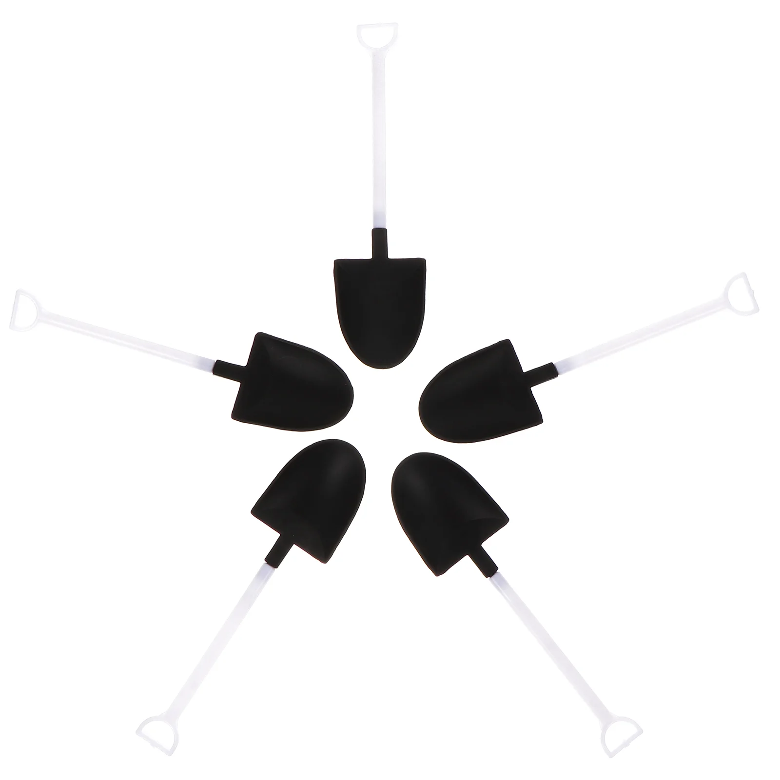 50Pcs Shovel Shape Spoons Plastic Coffee Spoons Creative Dessert Spoons