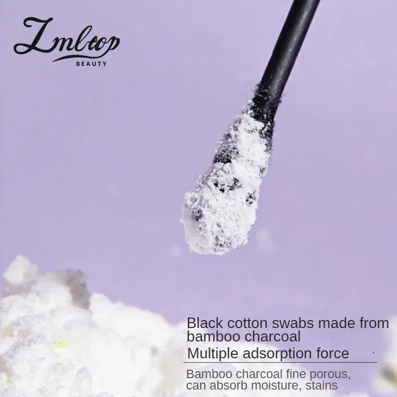 Double headed cotton swab disposable lip brush eyelash makeup brush cotton swab nose and ear cleaning lipstick stick makeup tool